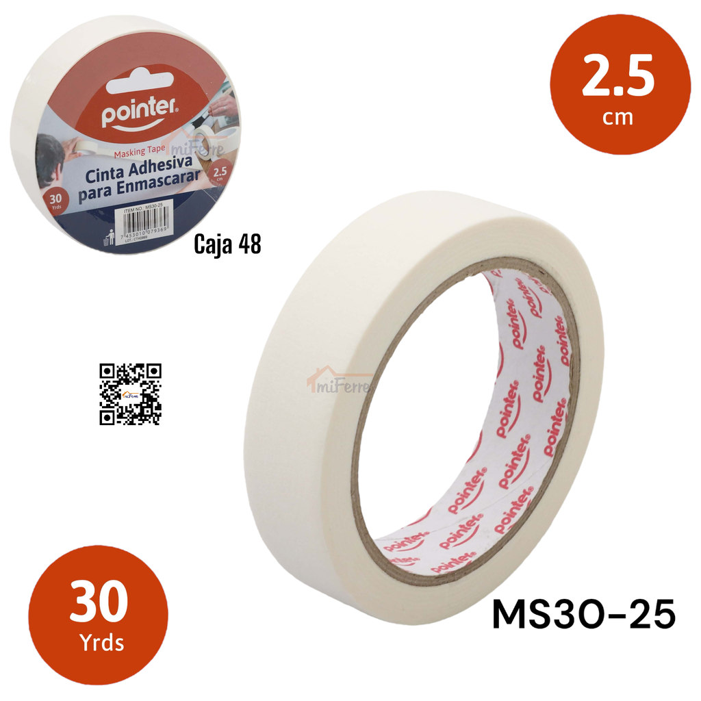 Masking Tape 1" X 30yds POINTER