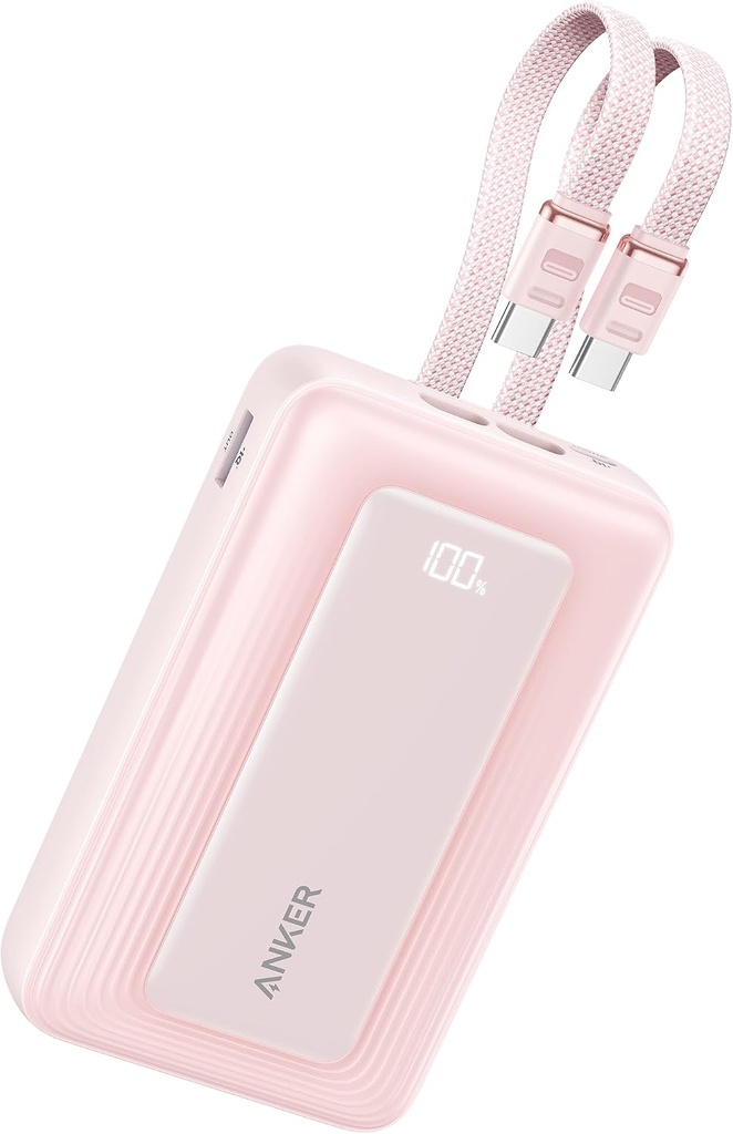 ANKER Zolo Power Bank 10,000mAh Fast Charging MFi Certified Lightning Cables USB-C & USB-A Port