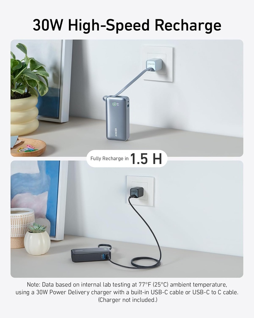 ANKER Nano Power Bank 10,000mAh 30W Fast Charge