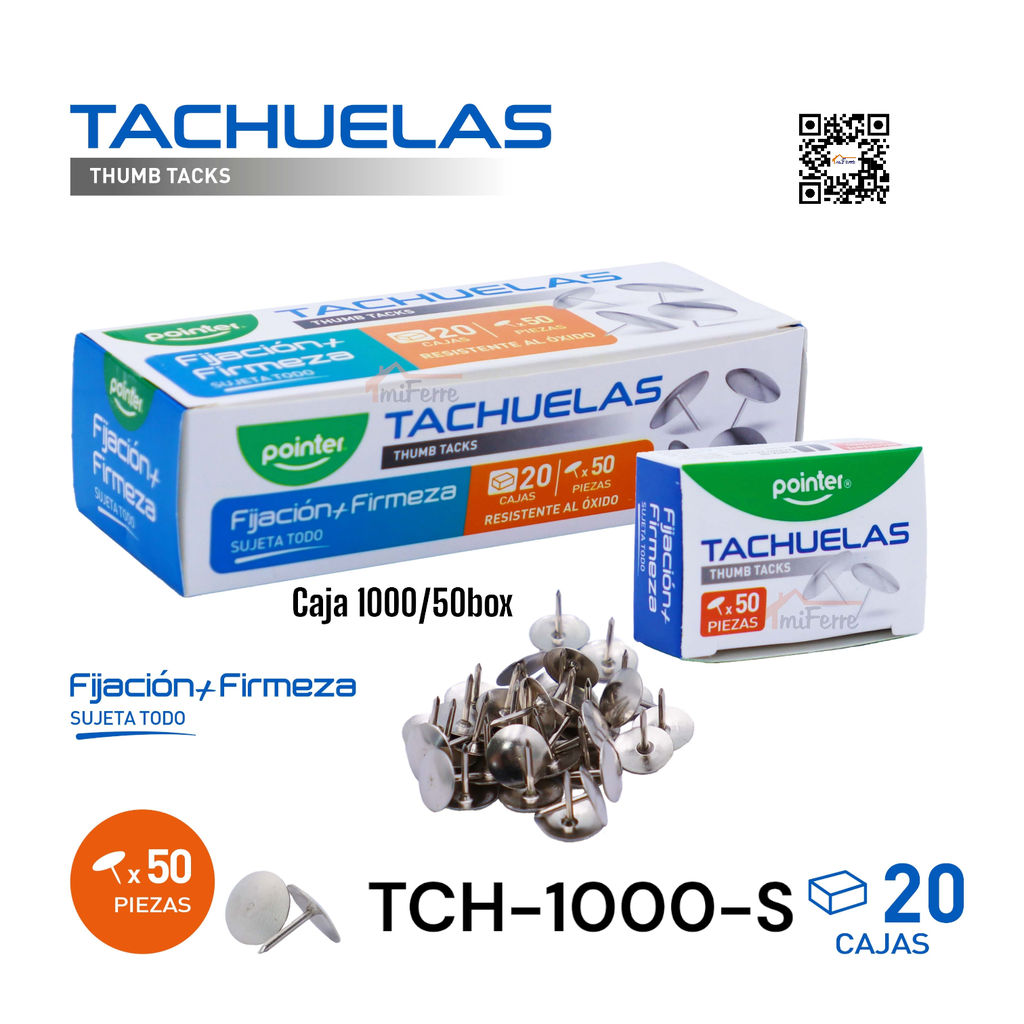 Tachuelas 50pza POINTER