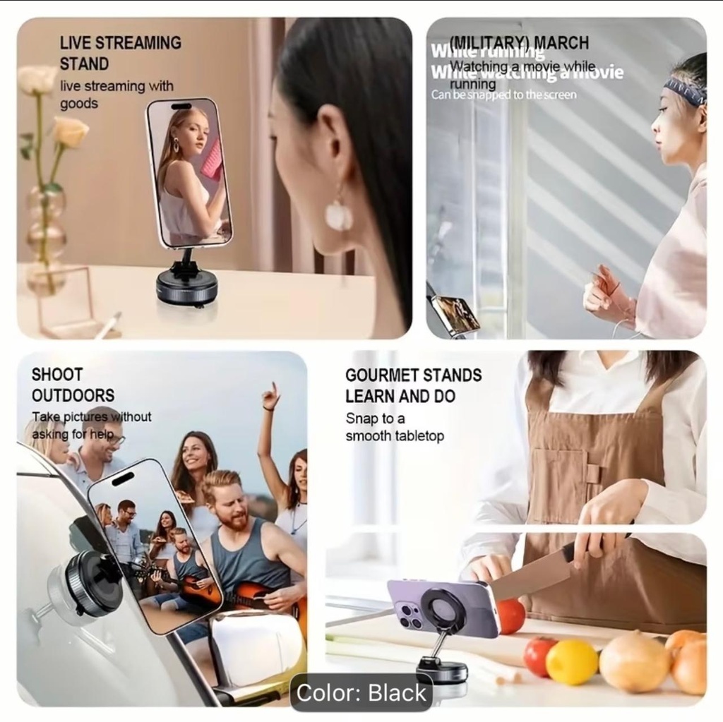 360° Rotating Magnetic Phone Holder, Foldable and Extendable, MagSafe