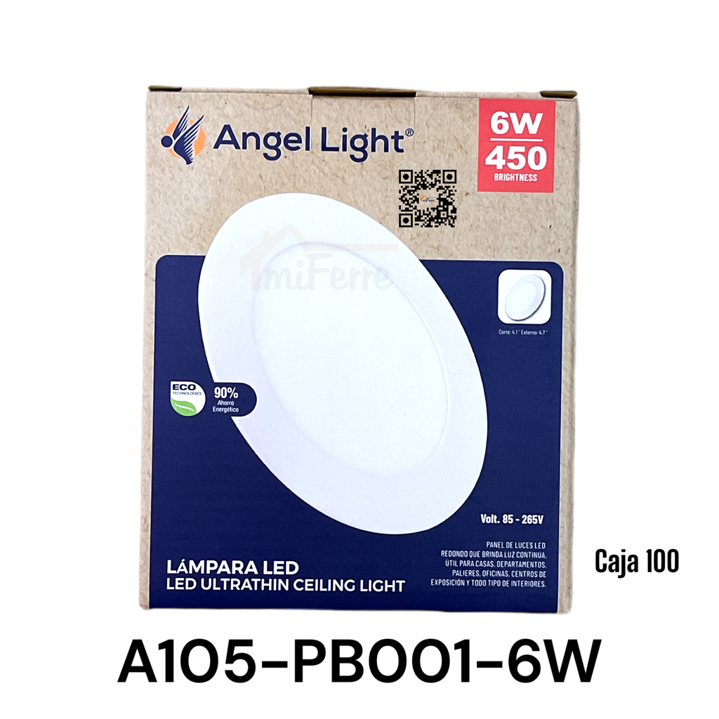 Lampara Led 6W 6400K Redonda ANGEL LIGHT