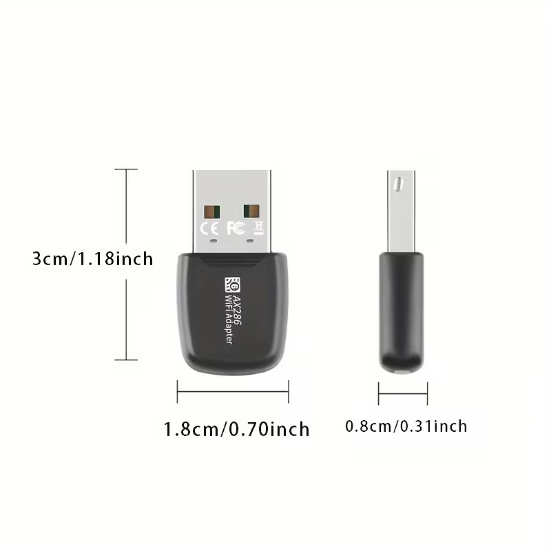 Adaptador Inalambrico USB WiFi6 Wireless Adapter 286Mbps 2.4GHz