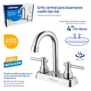 Grifo Central para Lavamanos Cuello Tipo Bar GRIVEN