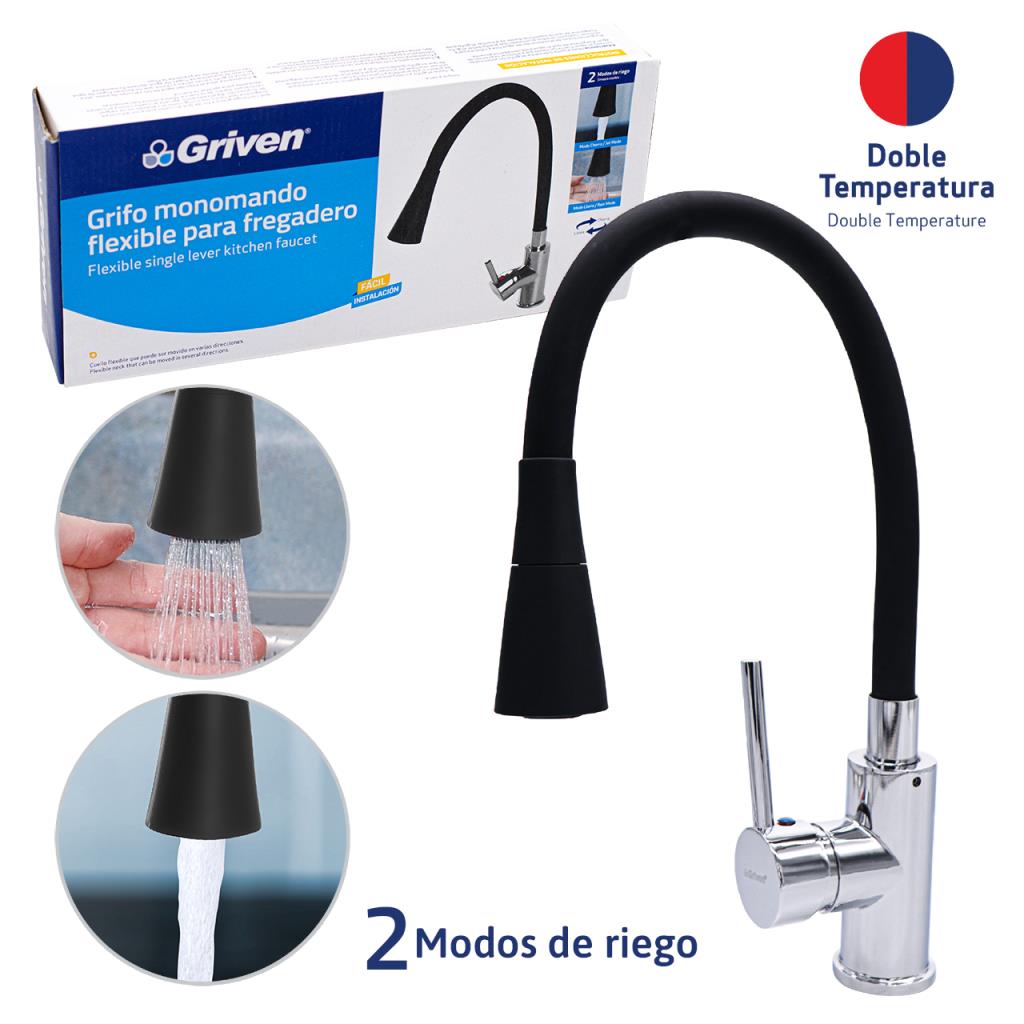 Grifo Monomando Cuello Flexible para Fregadero GRIVEN
