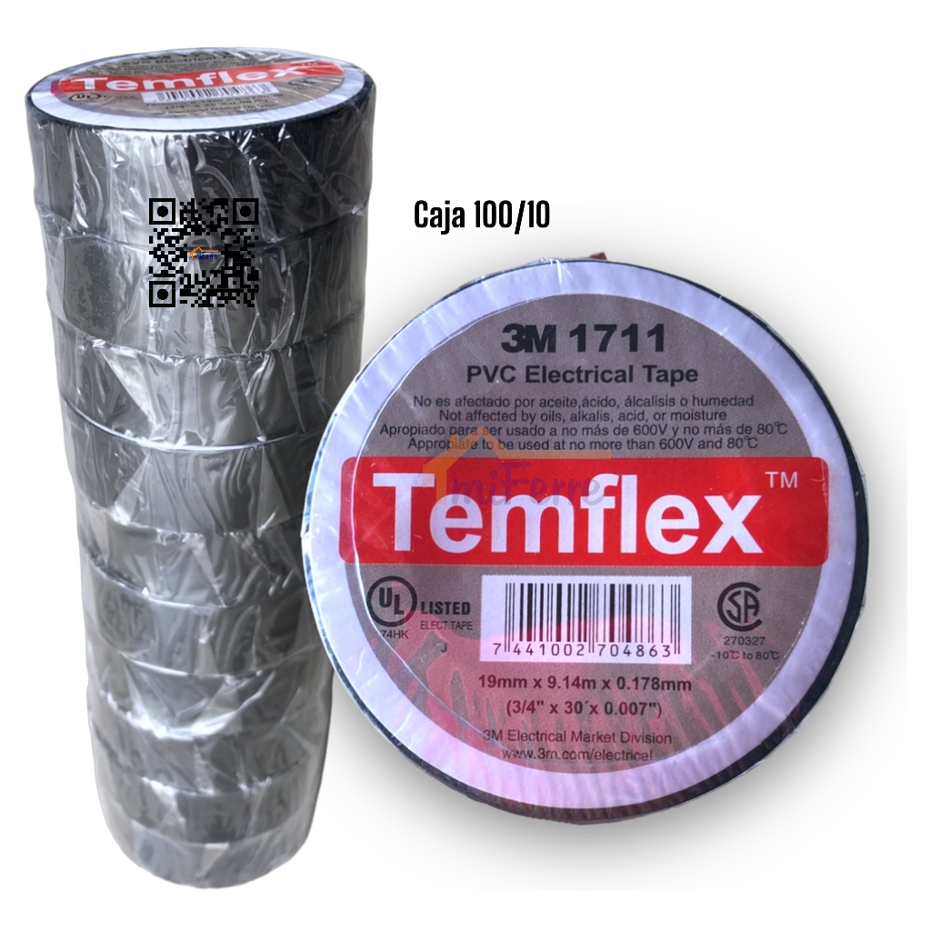 Tape Electrico 3/4" X 30' 3M TEMFLEX