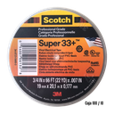 Tape Electrico 3/4" X 66' Super 33+ Scotch 3M 10pza