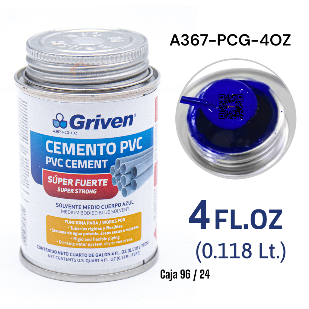 Pegamento PVC 4oz GRIVEN