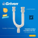 Sifon Flexible Doble para Fregadero 1-1/2" GRIVEN