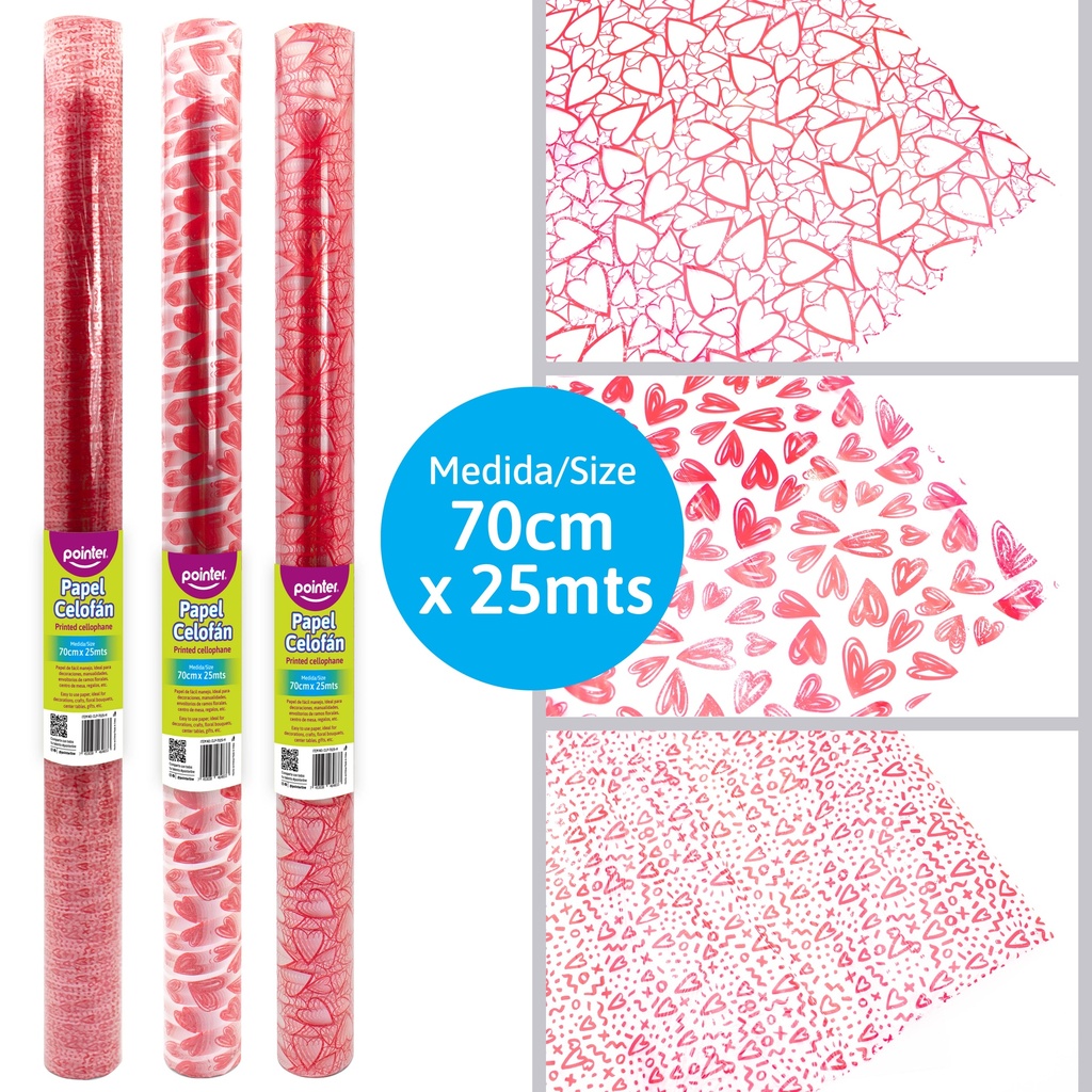 Papel Celofan 70cm X 25m POINTER