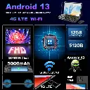 Tableta CRELANDER 10.1" 4G LTE, 12GB RAM, 512GB ROM, 2.4G/5G WiFi, Dual Camera, Keyboard % Mouse, Stylus, 1TB Expandable Storage, 5MP+13MP Camera, Battery, Tablet, Pad