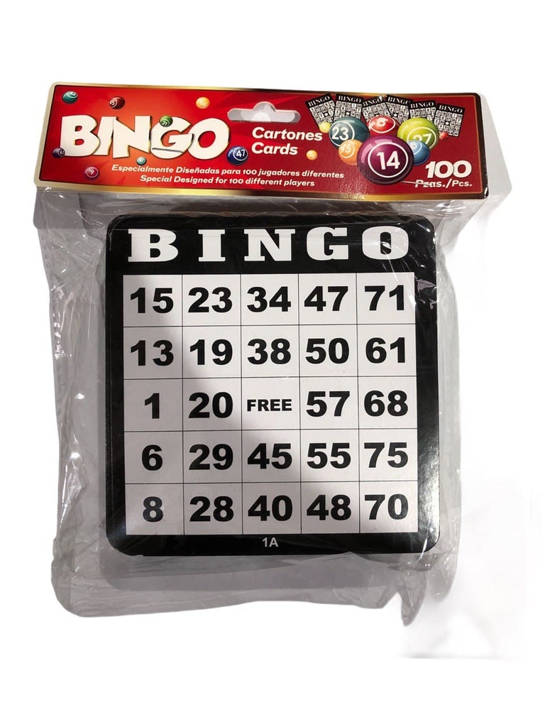 Cartones de Bingo 100pza