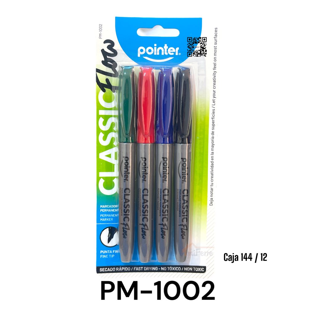 Marcador Classic Flow 4pza POINTER