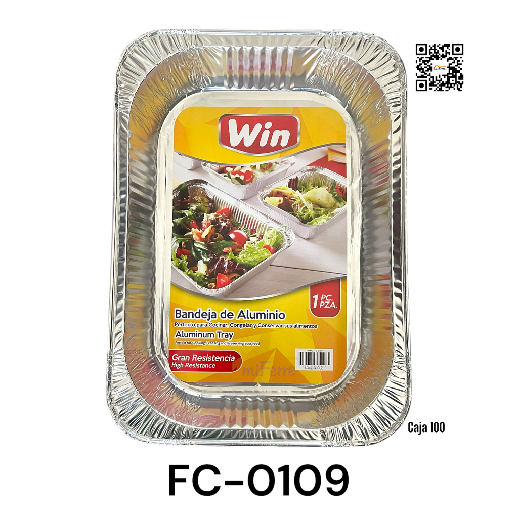 Bandeja de Aluminio 430 X 310 X 65mm WIN