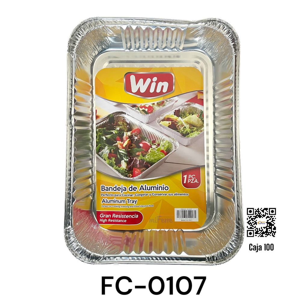 Bandeja de Aluminio 370 X 270 X 70mm WIN