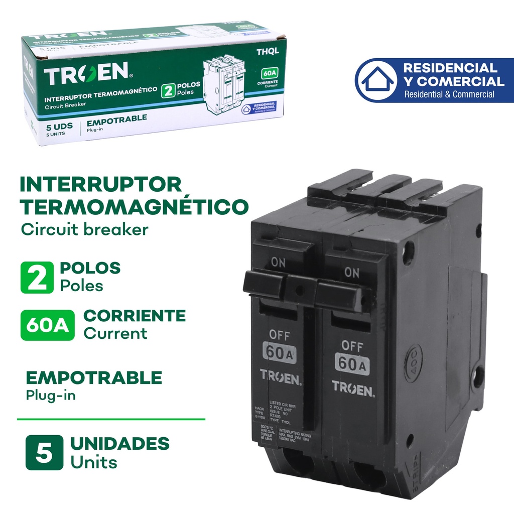 Breaker Doble 60A TROEN