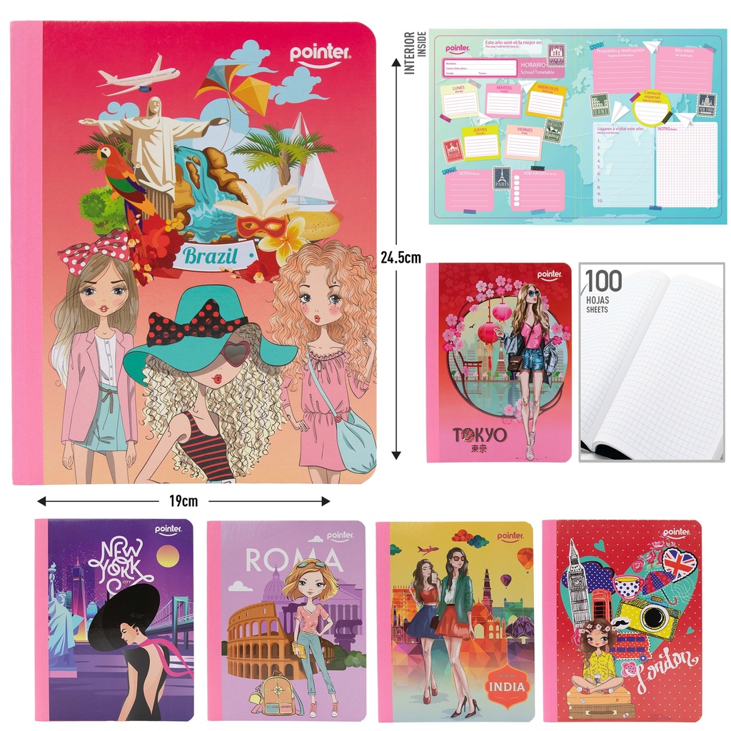 Cuaderno Cosido de Cuadrito 200pag POINTER