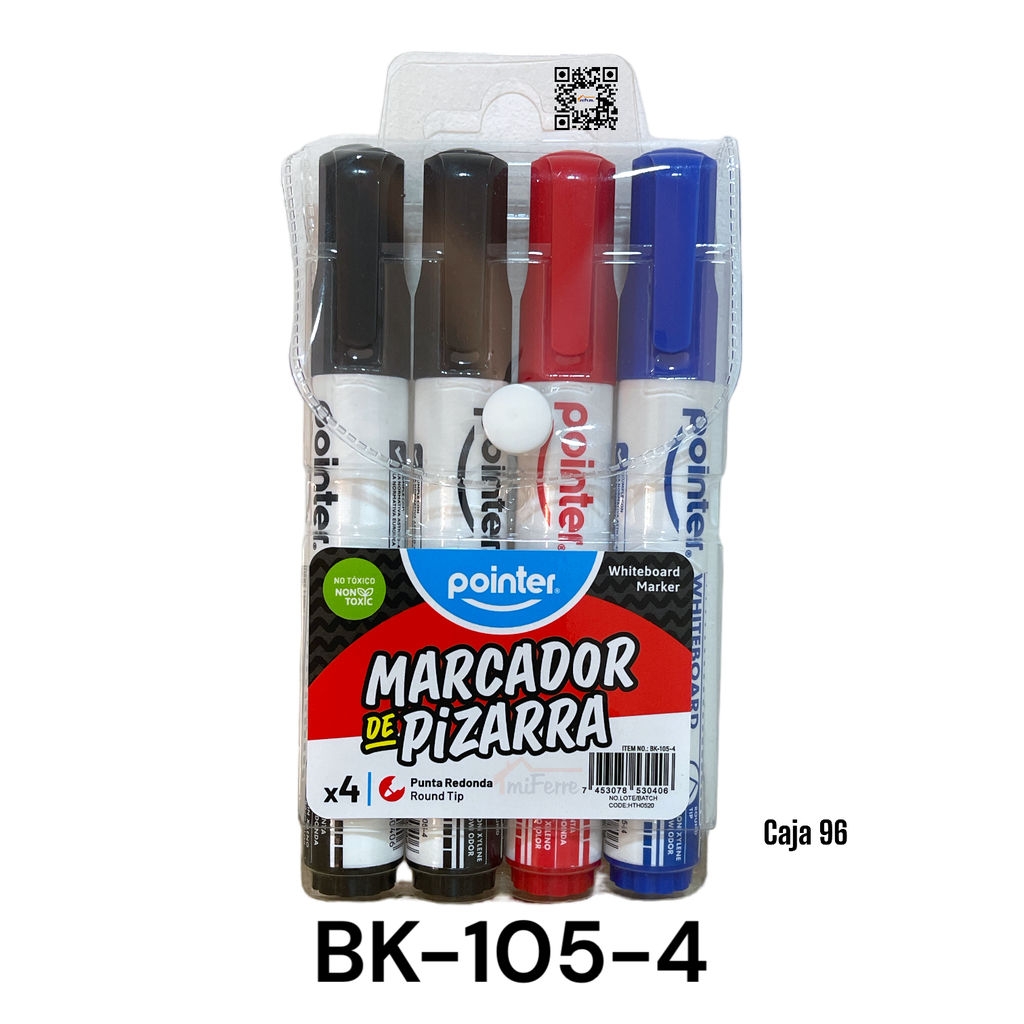 Marcador de Pizarra 4pza POINTER