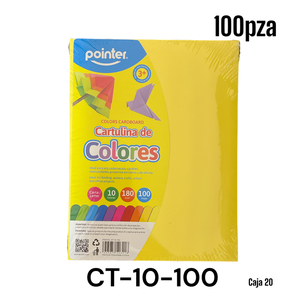 Papel de Cartulina 100hojas POINTER