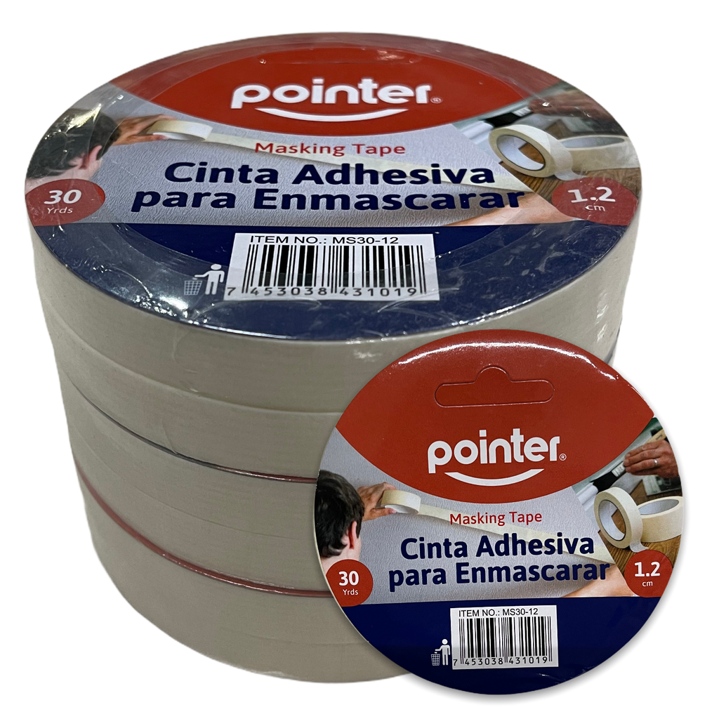 Masking Tape 1/2" X 30yds 2pza POINTER