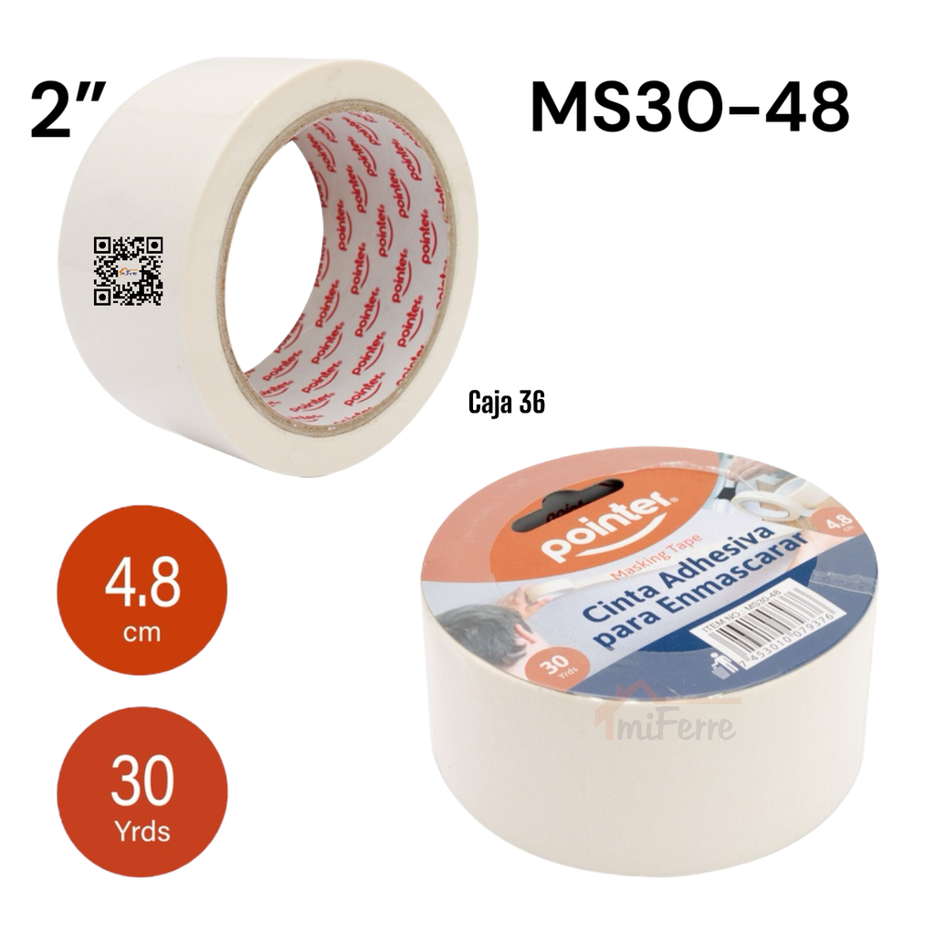 Masking Tape 2" X 30yds POINTER