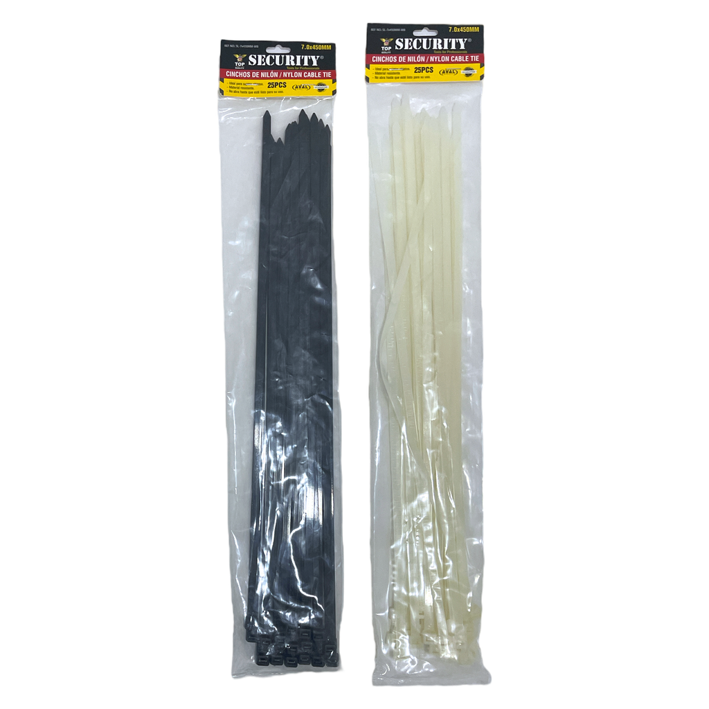 Sunchos Plasticos 20" 7.0 X 450mm (25pza) SECURITY