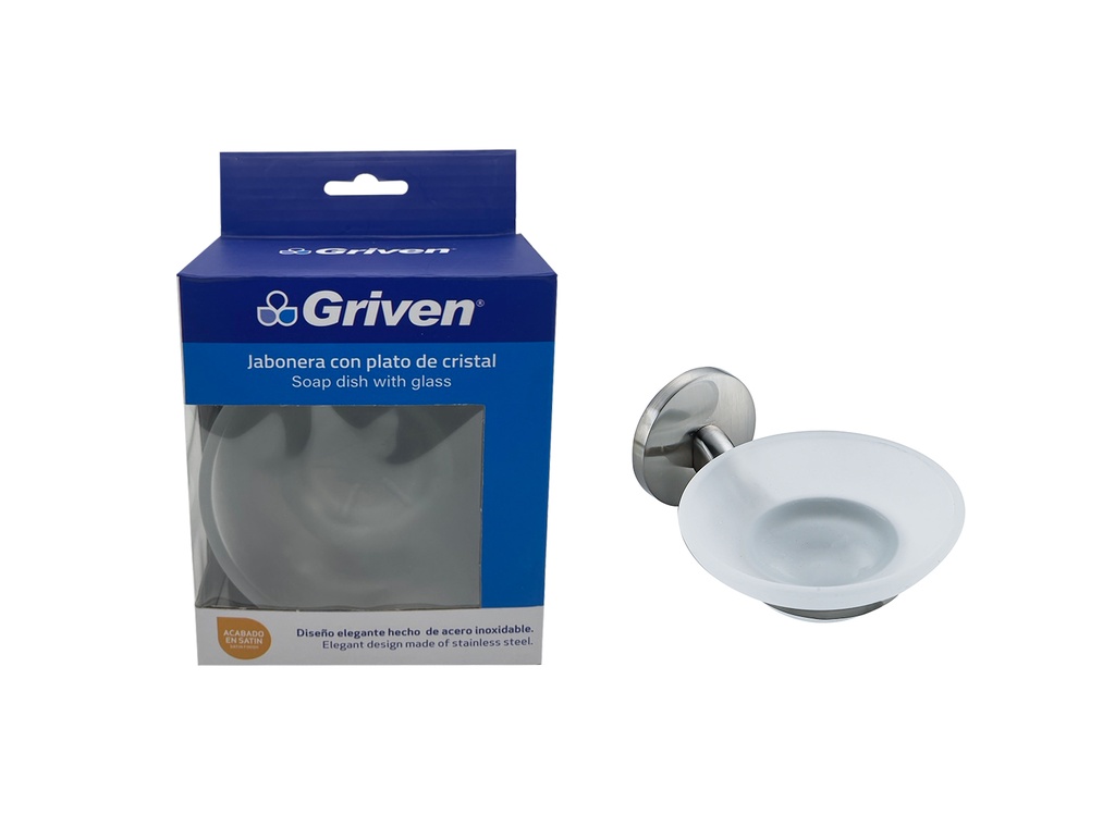 Jabonera con Plato de Cristal GRIVEN
