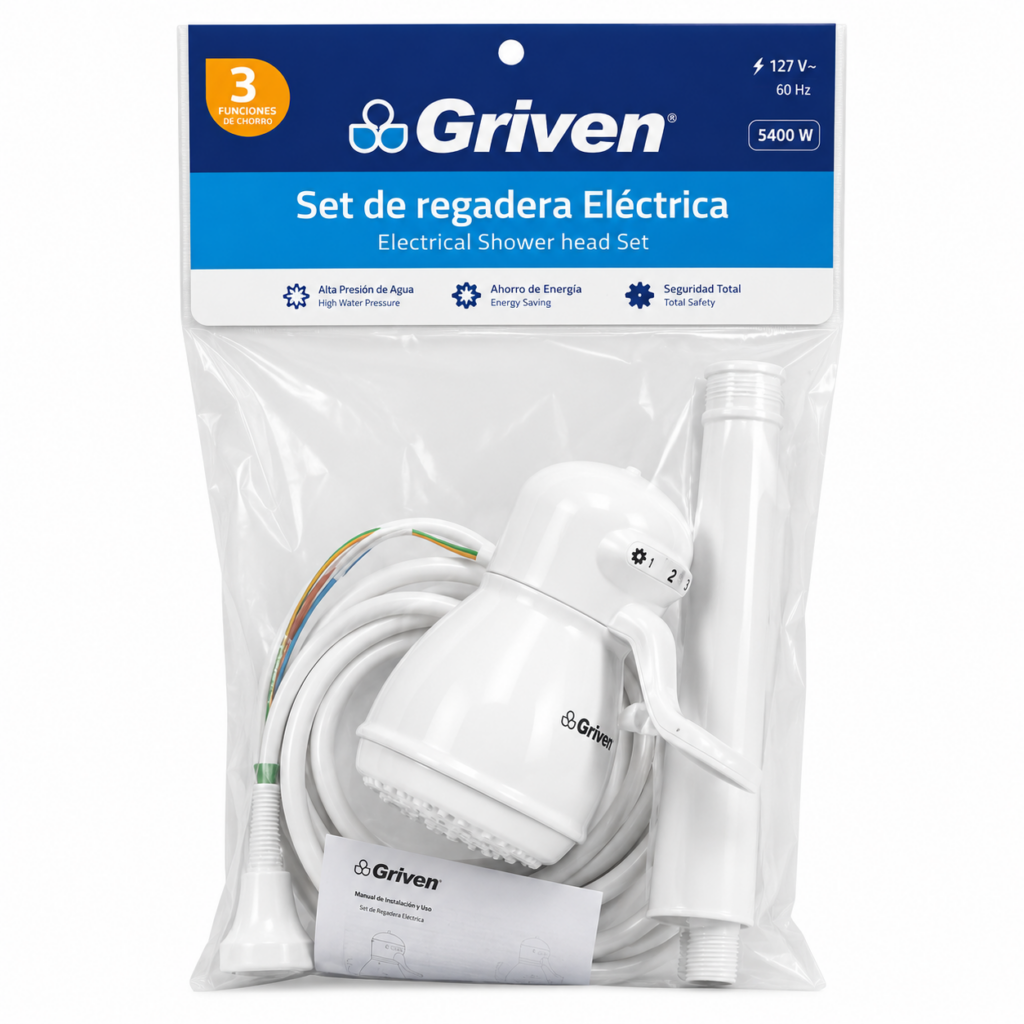 Set de Regadera Electrica GRIVEN