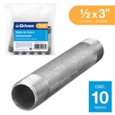 Niple Galvanizado 1/2 X 3" 10pza GRIVEN