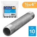Niple Galvanizado 1/2 X 4" 10pza GRIVEN