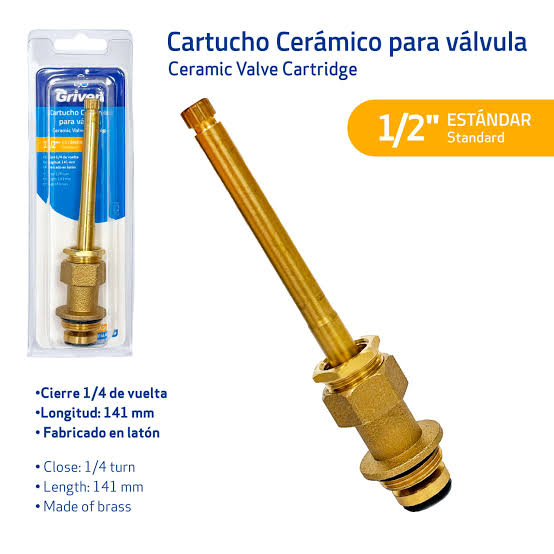 Cartucho Ceramico para Valvula 1/2" X 141mm GRIVEN