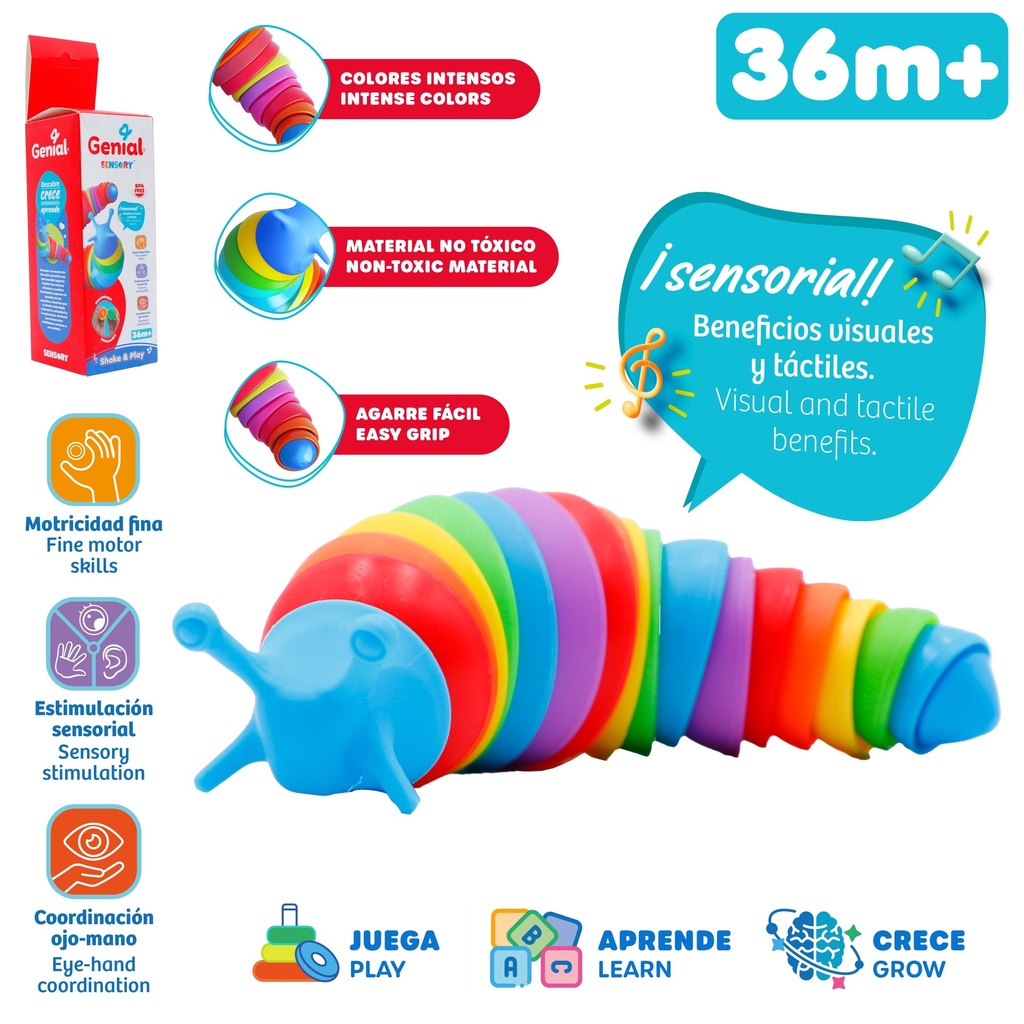 Juguete Oruga Flexible GENIAL Sensory