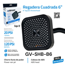 Regadera Cuadrada 6" GRIVEN Black Series