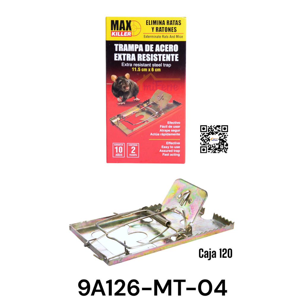 Trampa para Raton 11.5 X 6cm MAX KILLER