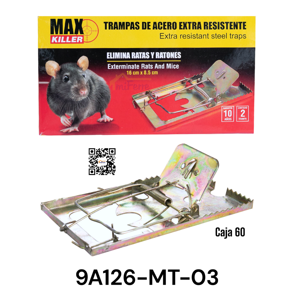 Trampa para Raton 16 X 8.5cm MAXKILLER