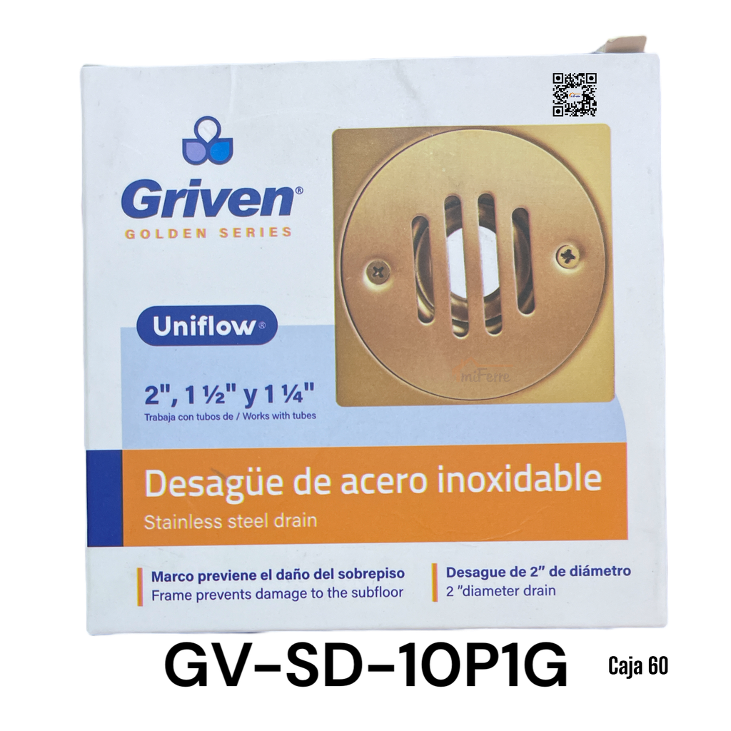 Desague de Piso de Acero Inoxidable GRIVEN Golden Series