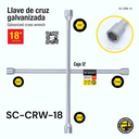 Llave de Cruz Galvanizada 18" SECURITY