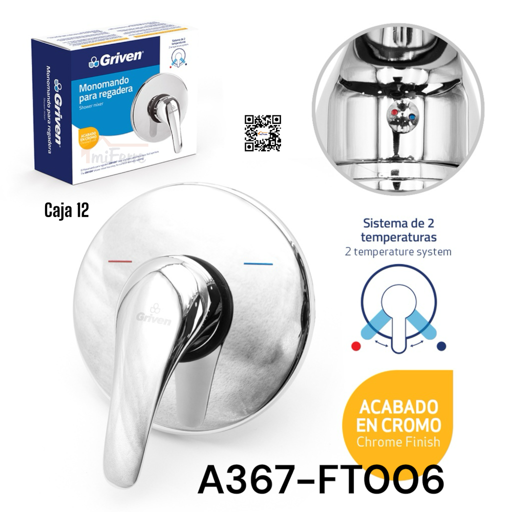 Monomando para Regadera GRIVEN