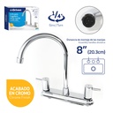 Grifo para Fregadero Doble Manija Cuello Alto 8" GRIVEN
