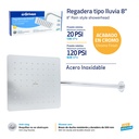 Regadera Tipo Lluvia 8" GRIVEN