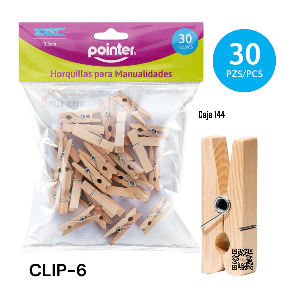 Horquillas para Manualidades 30pza POINTER
