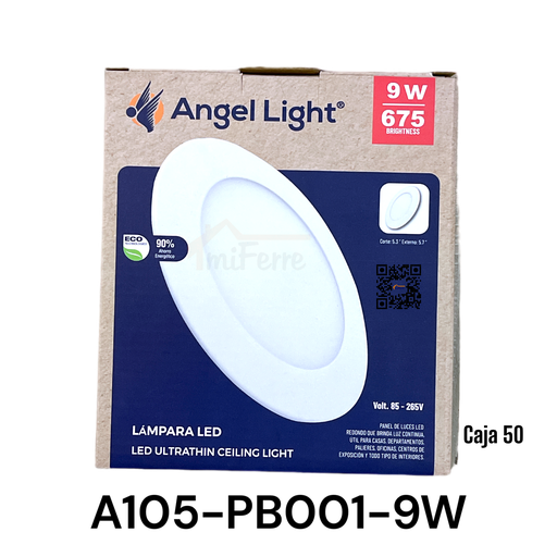 [A105-PB001-9W] Lampara Led Redonda 9W 6400K ANGEL LIGHT