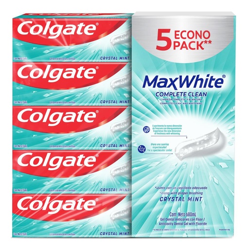 [459362] Colgate MaxWhite 680ml 5Pack