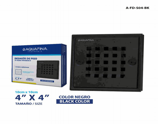 [A-FD-S04-BK] Desague de Piso 4" AQUAFINA