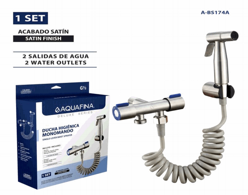 [A-BS174A] Ducha Higienica Monomando Satin AQUAFINA