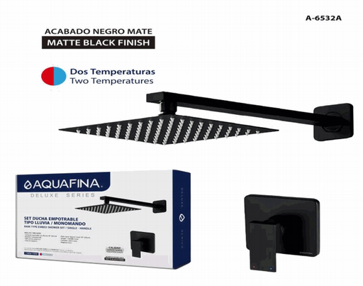 [A-6532A] Set de Ducha Empotrable Tipo Lluvia AQUAFINA