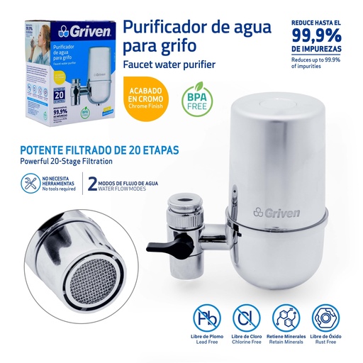 [GV-FWP-20] Purificador de Agua para Grifo GRIVEN
