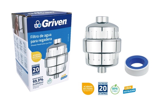[GV-SHWPA-20C] Filtro de Agua para Regadera GRIVEN
