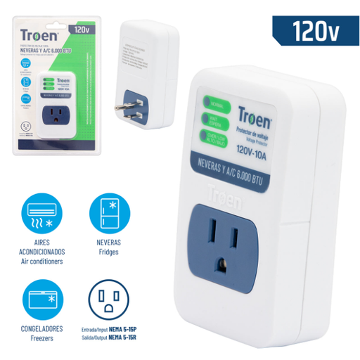 [TR-VP10-120V] Protector de Voltaje 120V TROEN