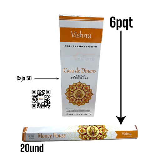 Incienso Casa de Dinero VISHNU SAV
